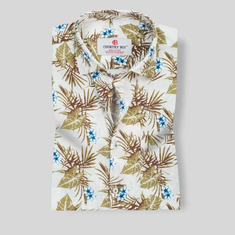 Arvind Cotton Fabric Relax Fit Half Shirt 1