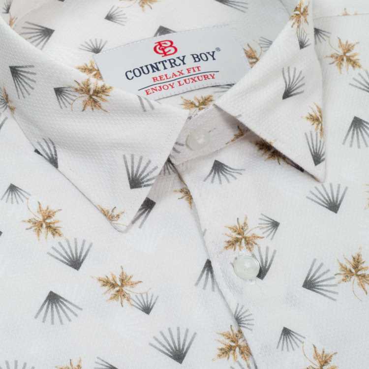 Fancy Cotton Relax Fit Half Shirt 2