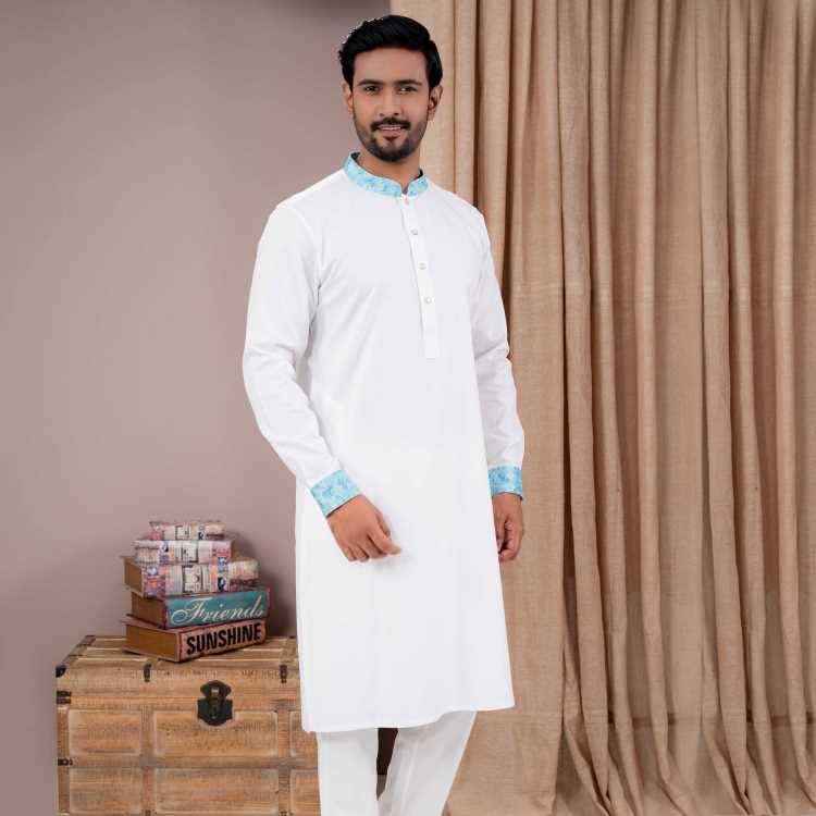 Premium Fancy Cotton Fabric Smart Fit Panjabi 1