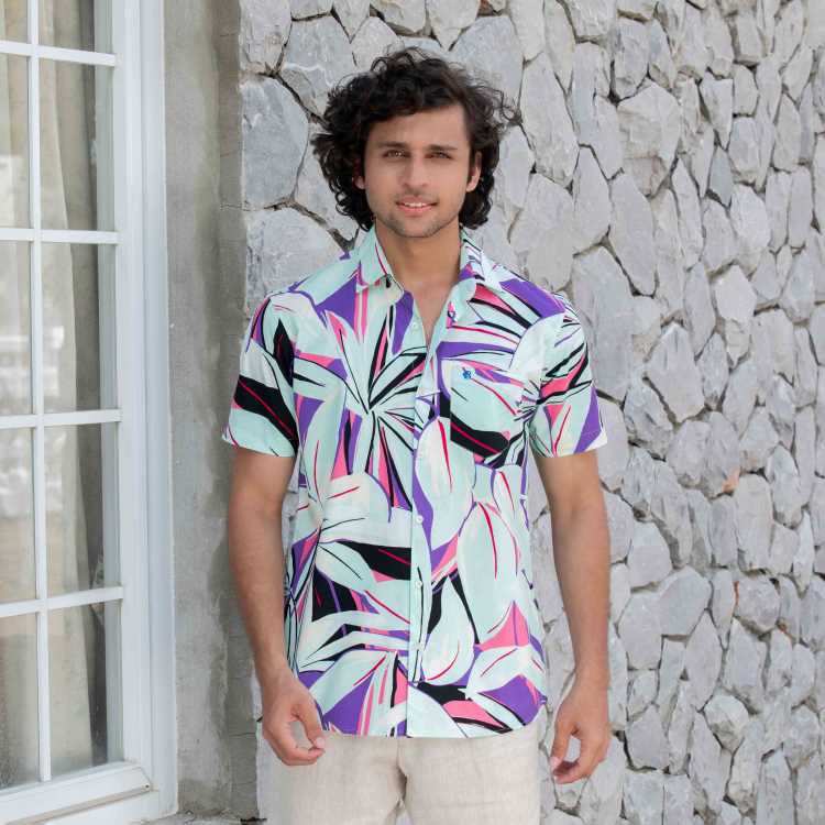 Fine Cotton Relax Fit Half Shirt 1