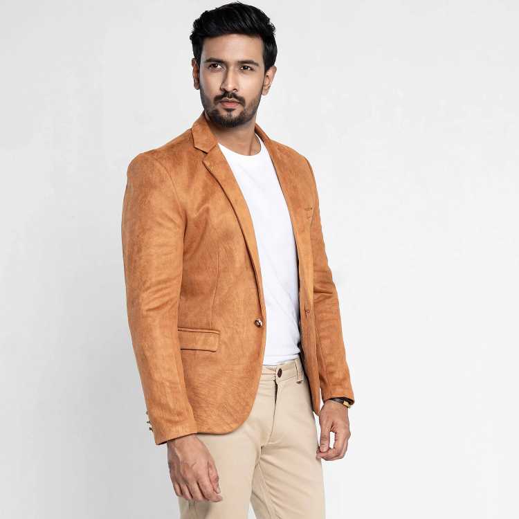 Premium Mens Slim Fit Blazer ( Harvest Golden) 2