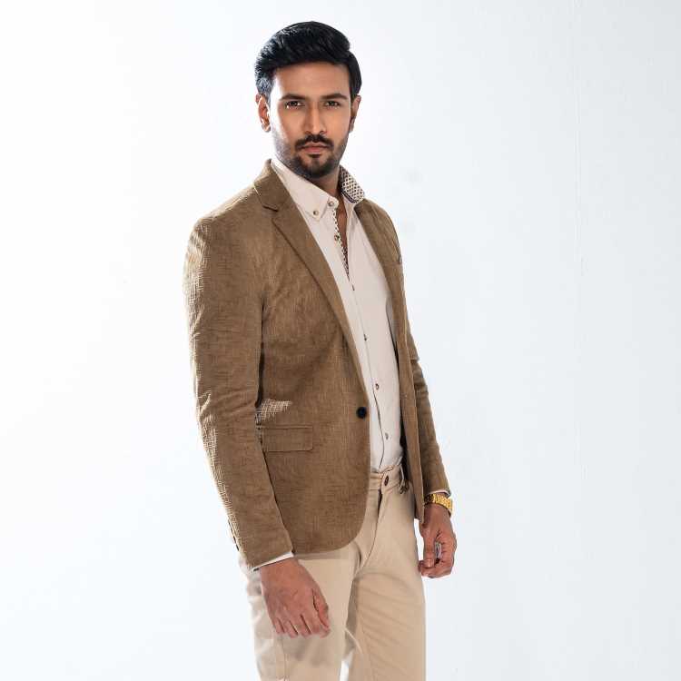 Premium Men's Slim Fit Blazer (Dusty Olive) 2