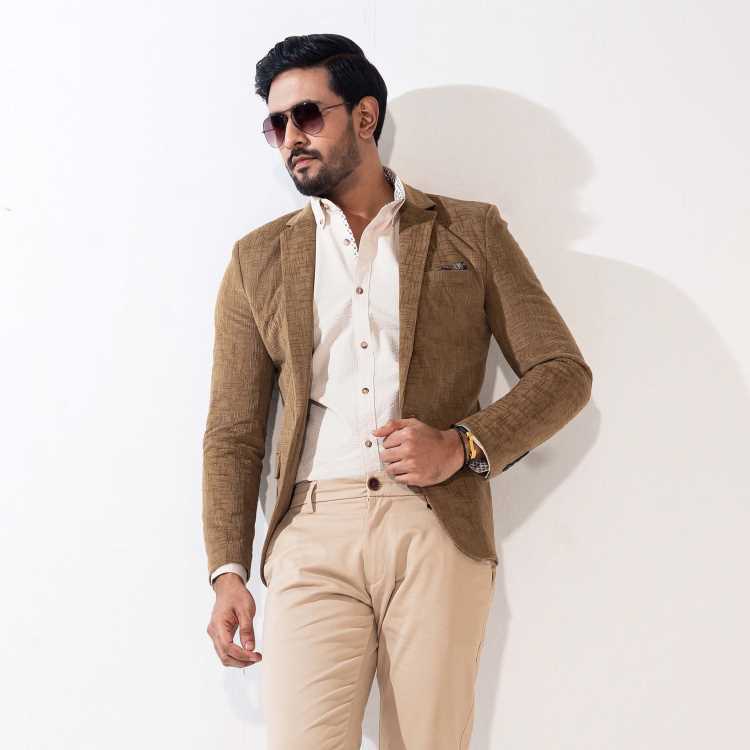 Premium Men's Slim Fit Blazer (Dusty Olive) 3
