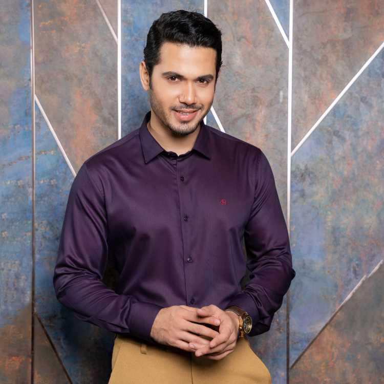 Premium Jacquard Fabric Slim Fit Full Shirt 2