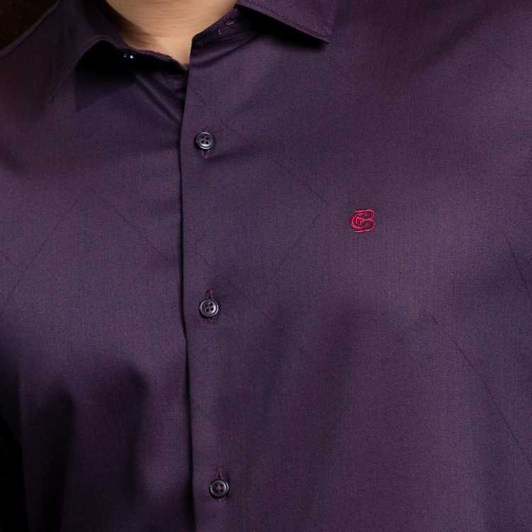 Premium Jacquard Fabric Slim Fit Full Shirt 3