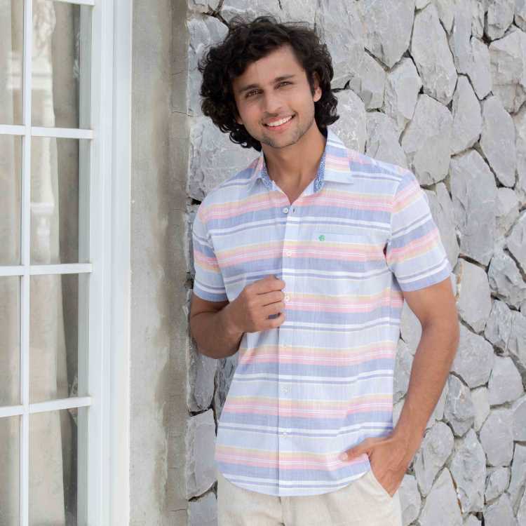 Slub Cotton Relax Fit Half Shirt 2