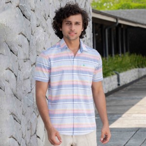 Slub Cotton Relax Fit Half Shirt 1