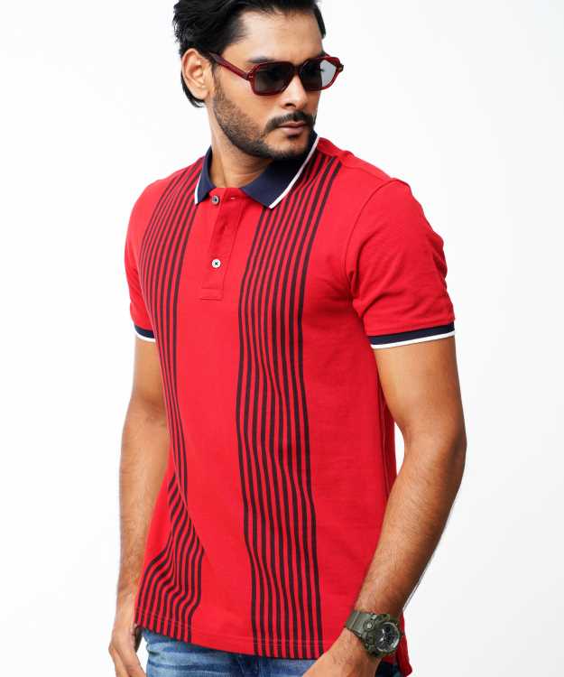 Country Boy Red Stripe PK Polo Shirt 2