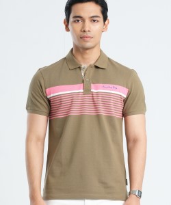 Pink Stripe Half Sleeve PK Polo Shirt 1