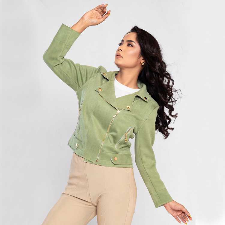 Premium Short  Blazer (Olive) 3