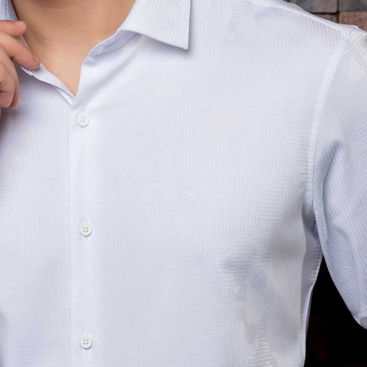 Premium Jacquard Fabric Slim Fit Full Shirt 3