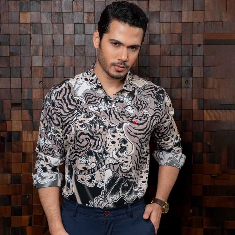 Premium Viscose Slim Fit  Full Shirt 1